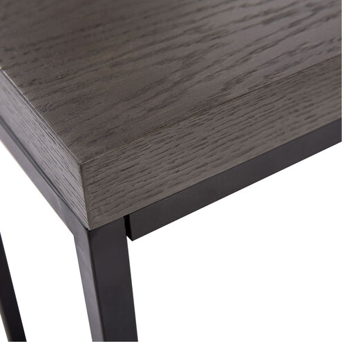 Kenton 30 inch Gray Wood Veneer and Black Metal Frame Console Table