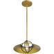 Newburie 1 Light 12 inch Legacy Brass and Dark Matte Black Pendant Ceiling Light