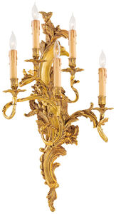 Jonathan 5 Light 16.5 inch Aged French Gold Wall Sconce Wall Light in Right