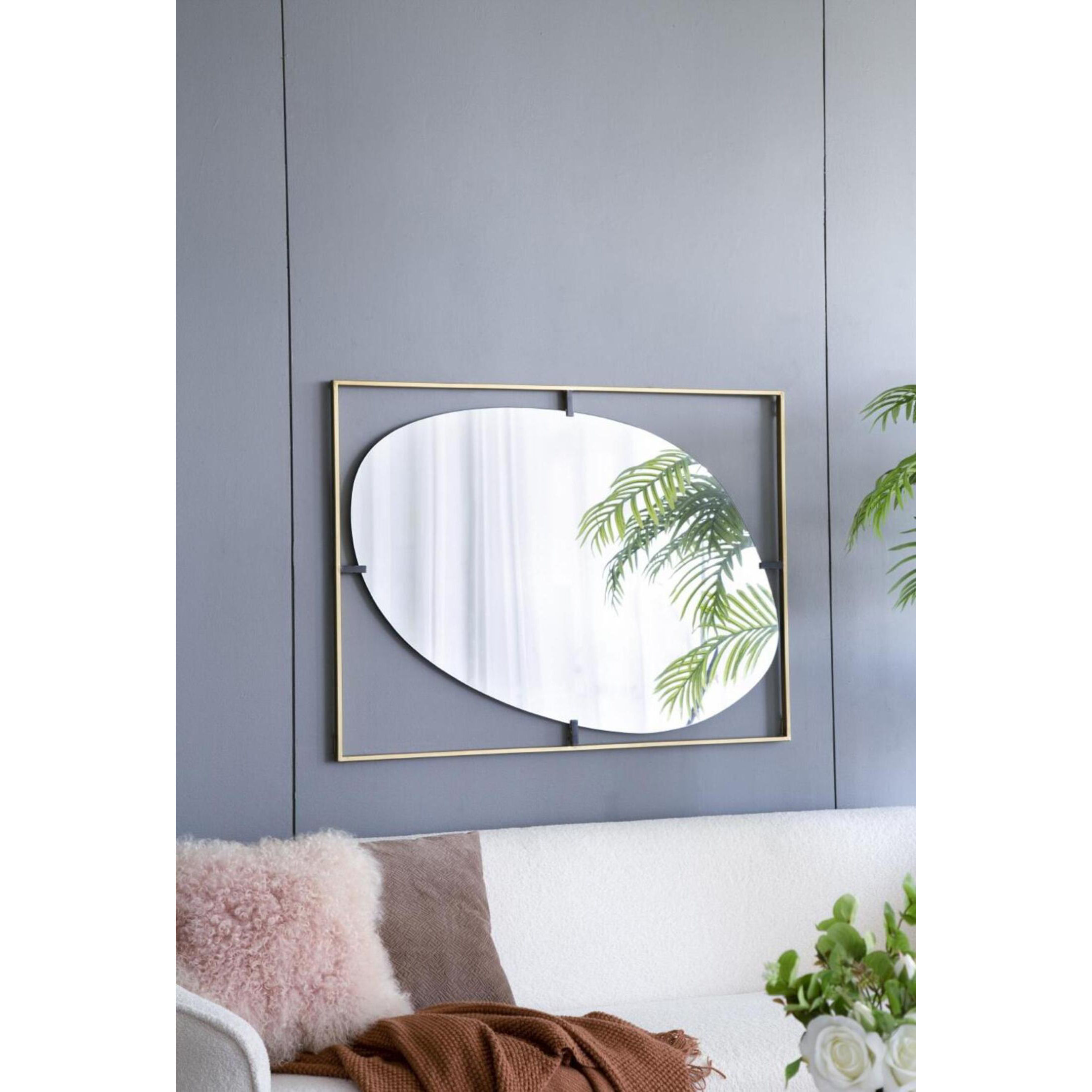 Poppy 40.2 X 29.9 inch Black/Gold Wall Mirror