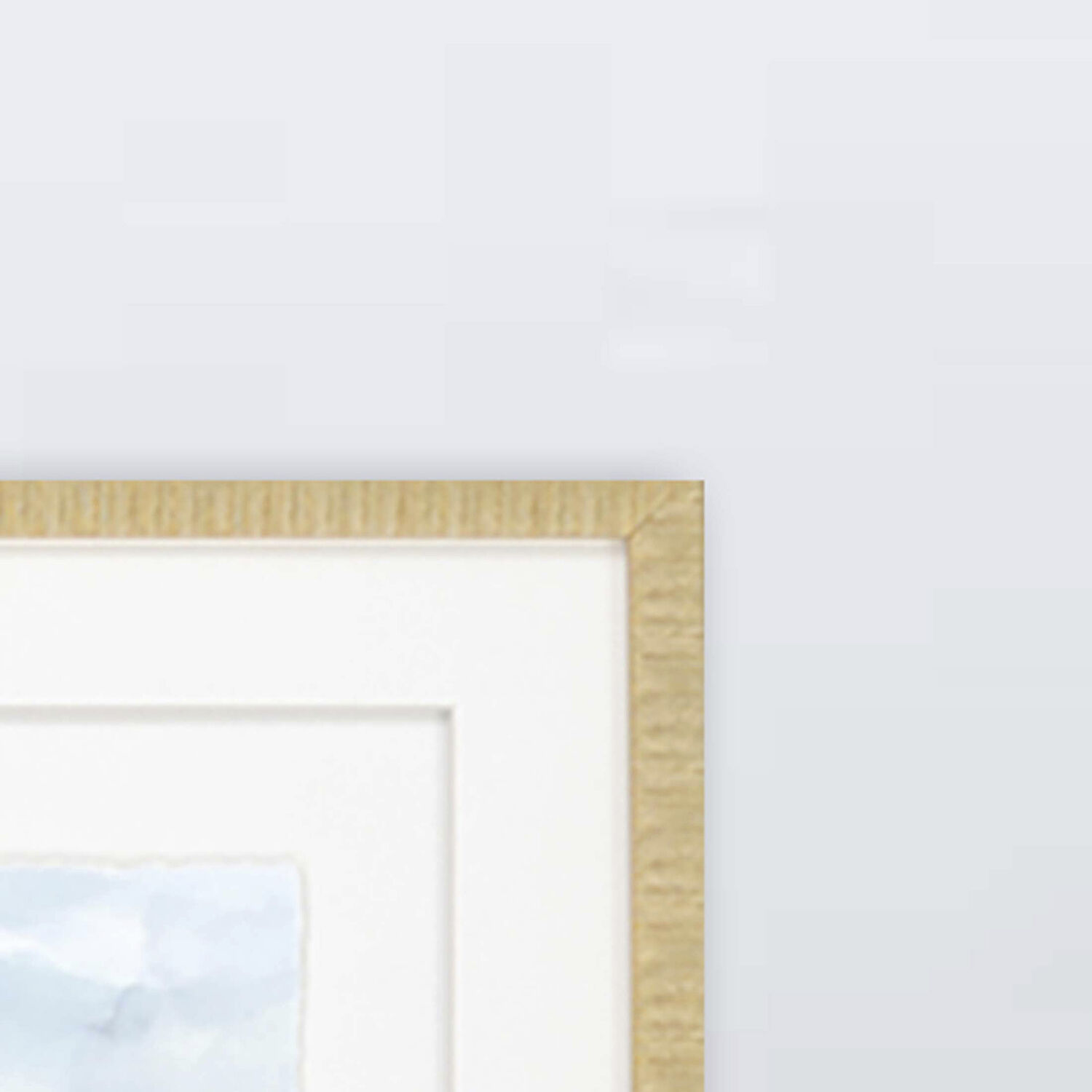 Watercolour Green and Turquoise and Rust and Blue Framed Art