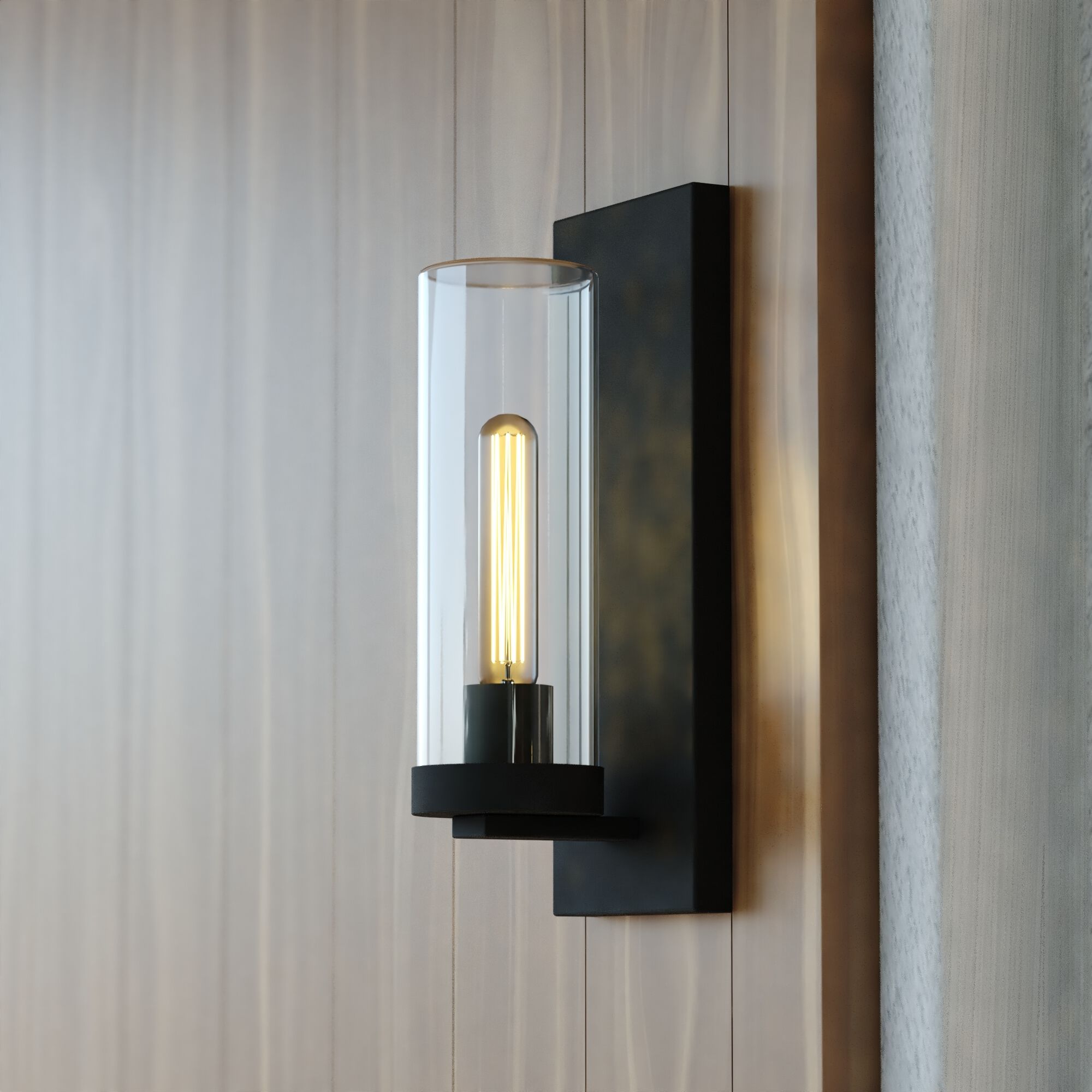 Grantley LED 12.5 inch Matte Black Outdoor Wall