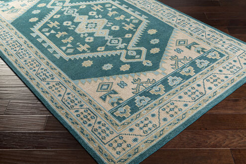 Milas 120 X 96 inch Teal Rug in 8 x 10, Rectangle