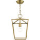 Devone 1 Light 10 inch Antique Brass Convertible Semi Flush/Lantern Ceiling Light