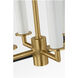 kate spade new york Carlyle 3 Light 13.75 inch Midnight Black / Burnished Brass Lantern Pendant Ceiling Light