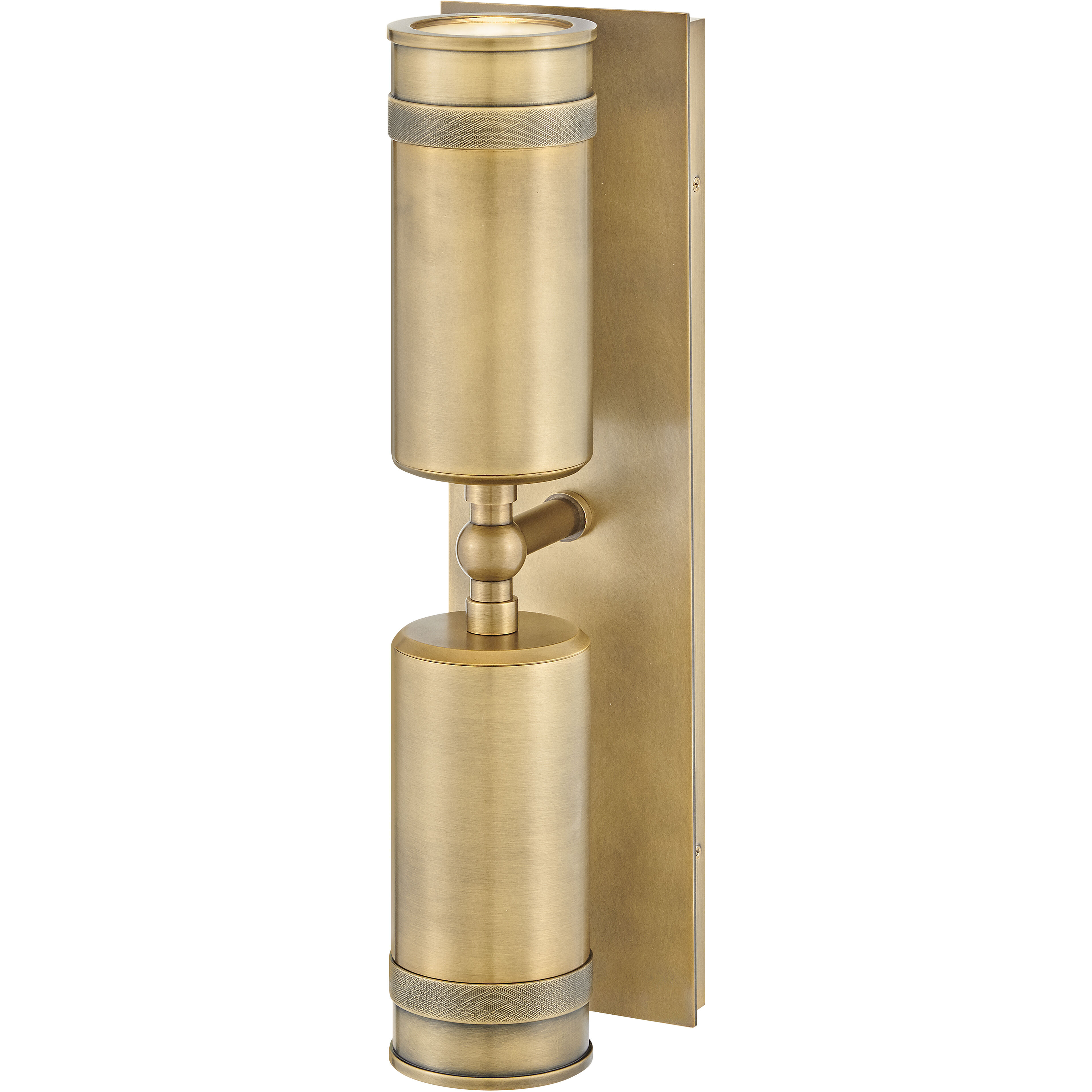 Pratt 2 Light 19 inch Heritage Brass Outdoor Wall Mount