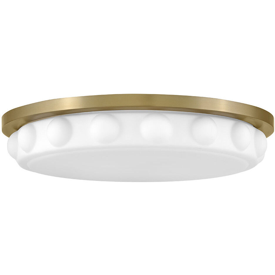 Zoey LED 20 inch Lacquered Brass Flush Mount Ceiling Light