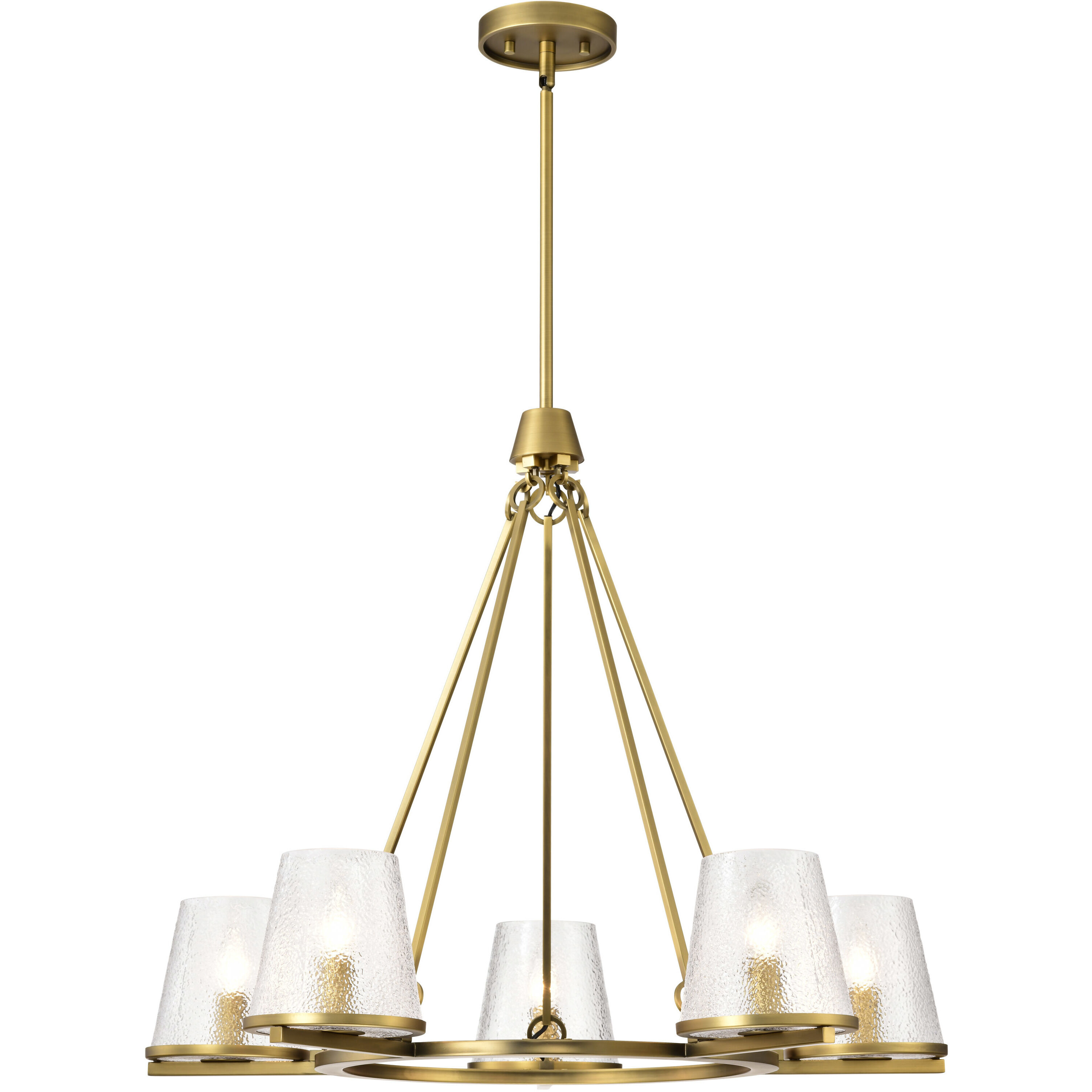 Valentine 30 inch Vintage Brass Chandelier Ceiling Light