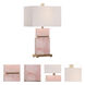 Rose 21 inch 100.00 watt Pink and Gold Table Lamp Portable Light