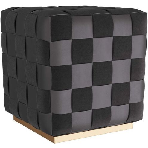 Winnetka 20 inch Black Ottoman