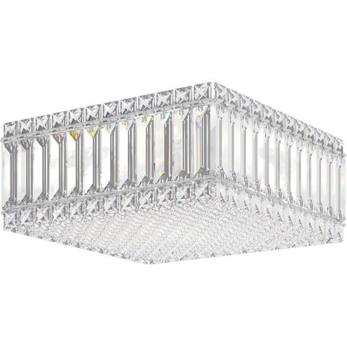 Quantum 4 Light 12 inch Stainless Steel Flush Mount Ceiling Light in Optic