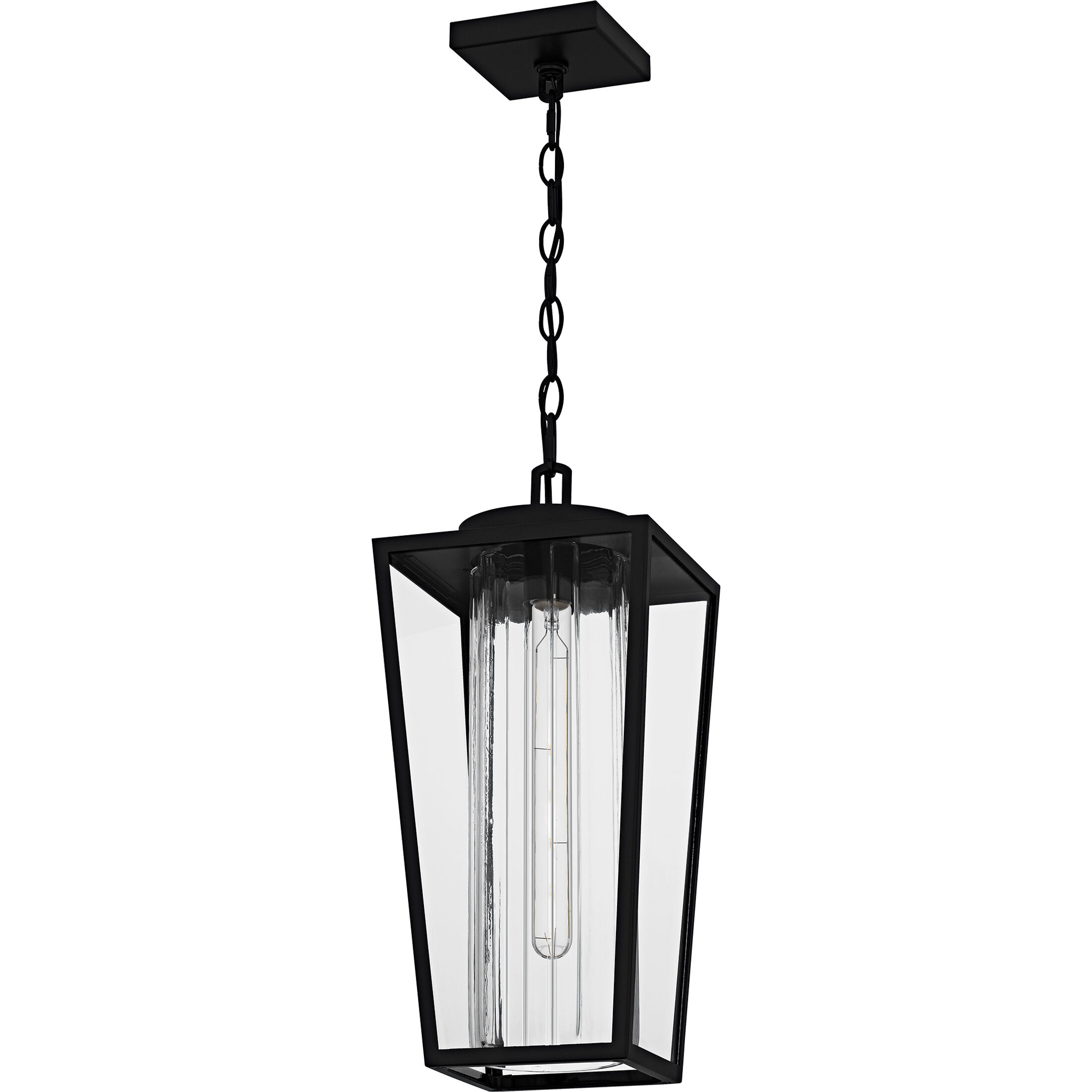 Jett 1 Light 8.5 inch Matte Black Outdoor Hanging Lantern, Large