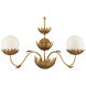 Mirasole 2 Light 28 inch Contemporary Gold Leaf Wall Sconce Wall Light