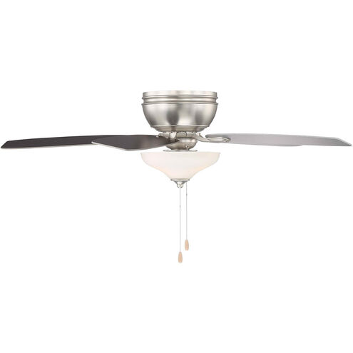 Noble 52 inch Brushed Nickel with Silver/Chestnut Blades Ceiling Fan