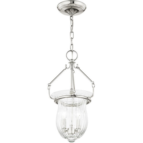 Andover 2 Light 10 inch Polished Nickel Pendant Ceiling Light