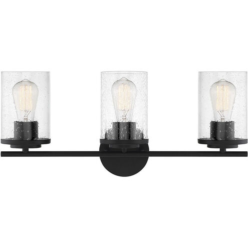 Marshall 3 Light 22 inch Black Bathroom Vanity Light Wall Light, Essentials