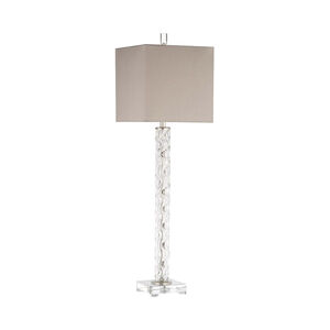 Bryce 38 inch 150.00 watt Crystal and Silver Leaf Table Lamp Portable Light