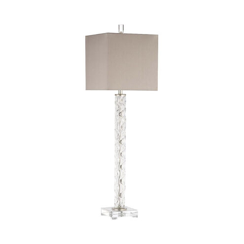 Bryce 38 inch 150.00 watt Crystal and Silver Leaf Table Lamp Portable Light