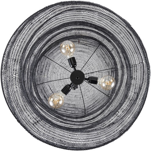 Kara 3 Light 20 inch Matte Black Pendant Ceiling Light