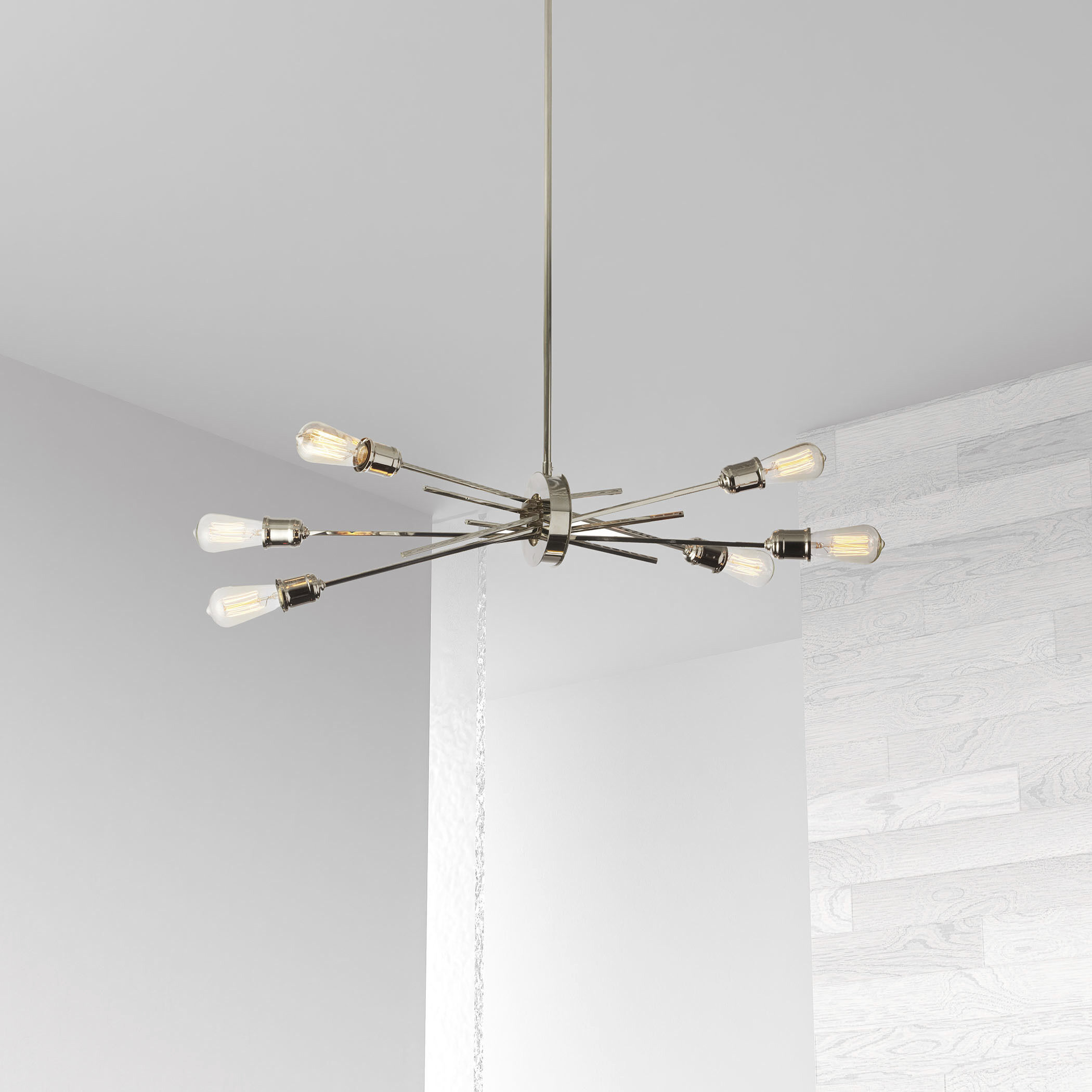 Nebraska LED 16 inch Burnished Chrome Horizontal Pendant Ceiling Light