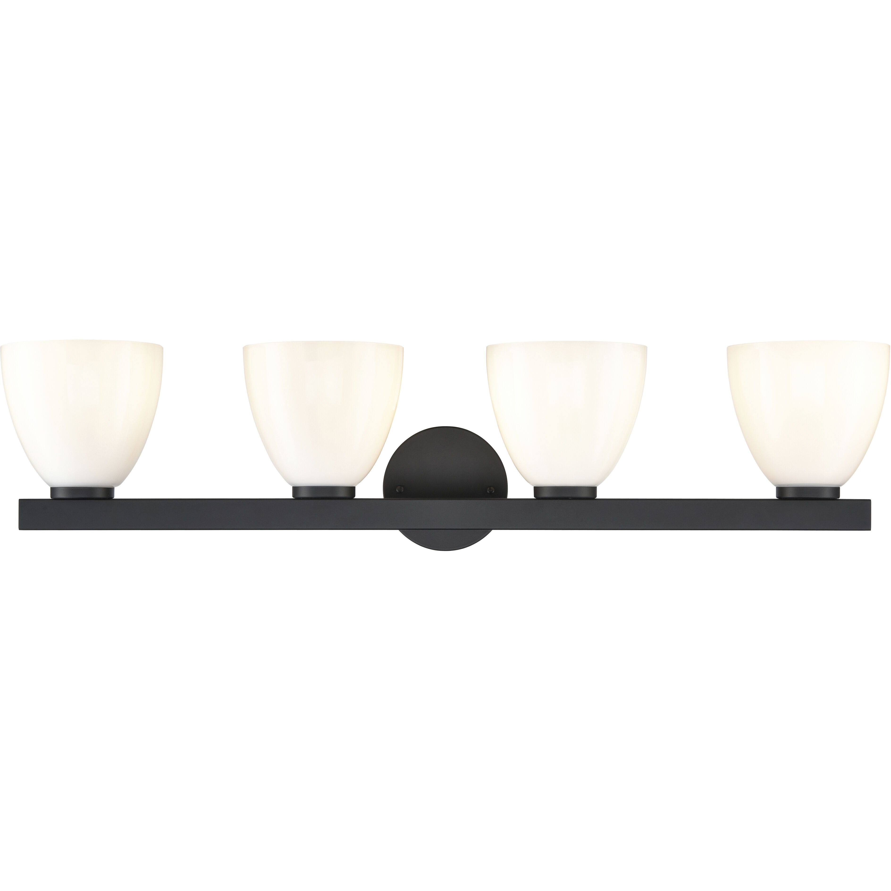 Apria 4 Light 33 inch Matte Black Bathroom Vanity Light Wall Light