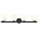 Apria 4 Light 33 inch Matte Black Bathroom Vanity Light Wall Light