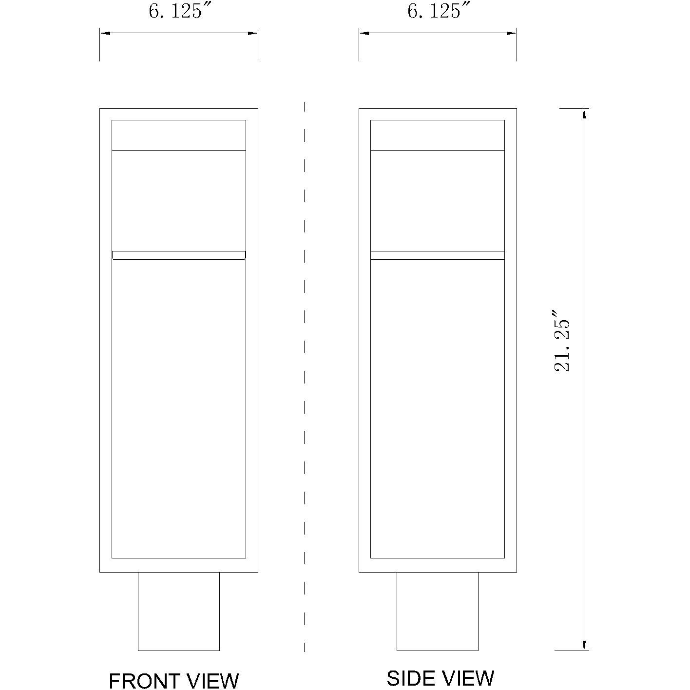 Barwick LED 21.25 inch Black Outdoor Post Mount Fixture