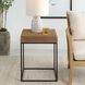 Laramie 24 X 18 inch Natural Braided Rope and Matte Black Accent Table