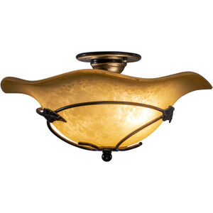 Vine LED 15 inch Oil Shale Semi-Flush Mount Ceiling Light
