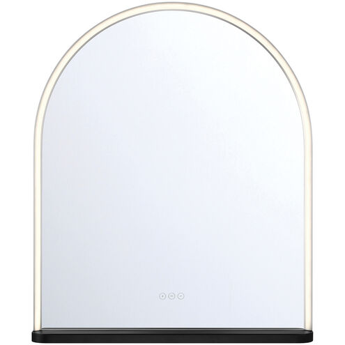 Serin 36 X 30 inch Satin Nickel/ Black Mirror
