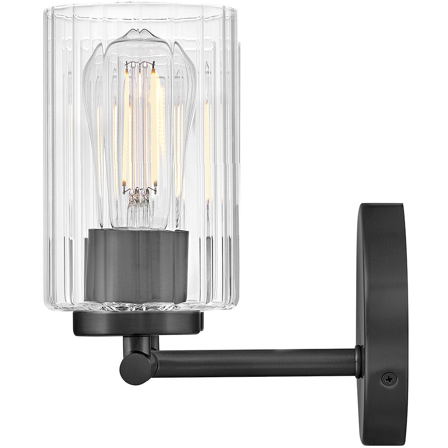 Leta 2 Light 13.75 inch Black Bath Light Wall Light