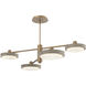 Iris LED 49 inch Novel Brass with Ash Mobile Chandelier Ceiling Light