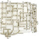 Farrah LED 16 inch Silver Leaf Foyer Light Ceiling Light, Pendant/Semi-Flush Mount