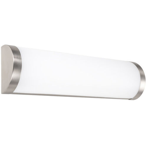 Fuse LED 3 inch Brushed Nickel Outdoor Wall Light in 3000K, 16in