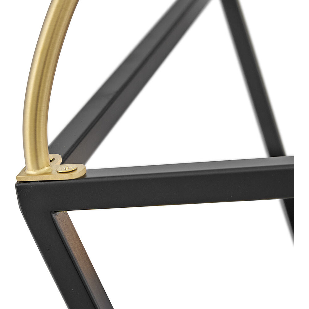 Tate 4 Light 16 inch Black with Lacquered Brass Pendant Ceiling Light