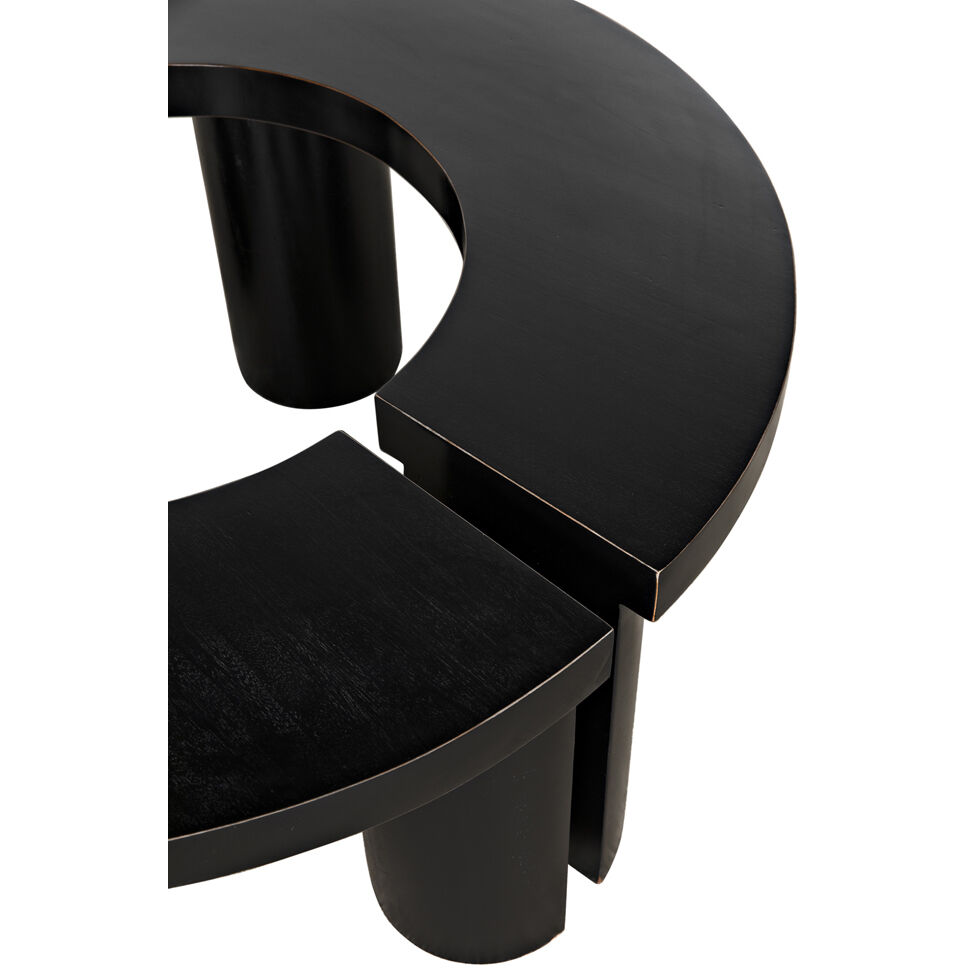 Pluto 40 X 40 inch Hand Rubbed Black Coffee Table