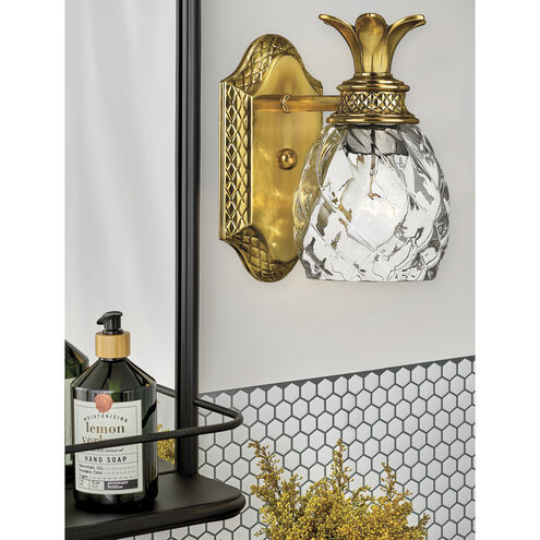 Plantation 1 Light 6.5 inch Burnished Brass Vanity Light Wall Light