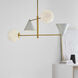 AERIN Cosmo 4 Light 36 inch Midnight Black and Burnished Brass Chandelier Ceiling Light in Midnight Black / Burnished Brass
