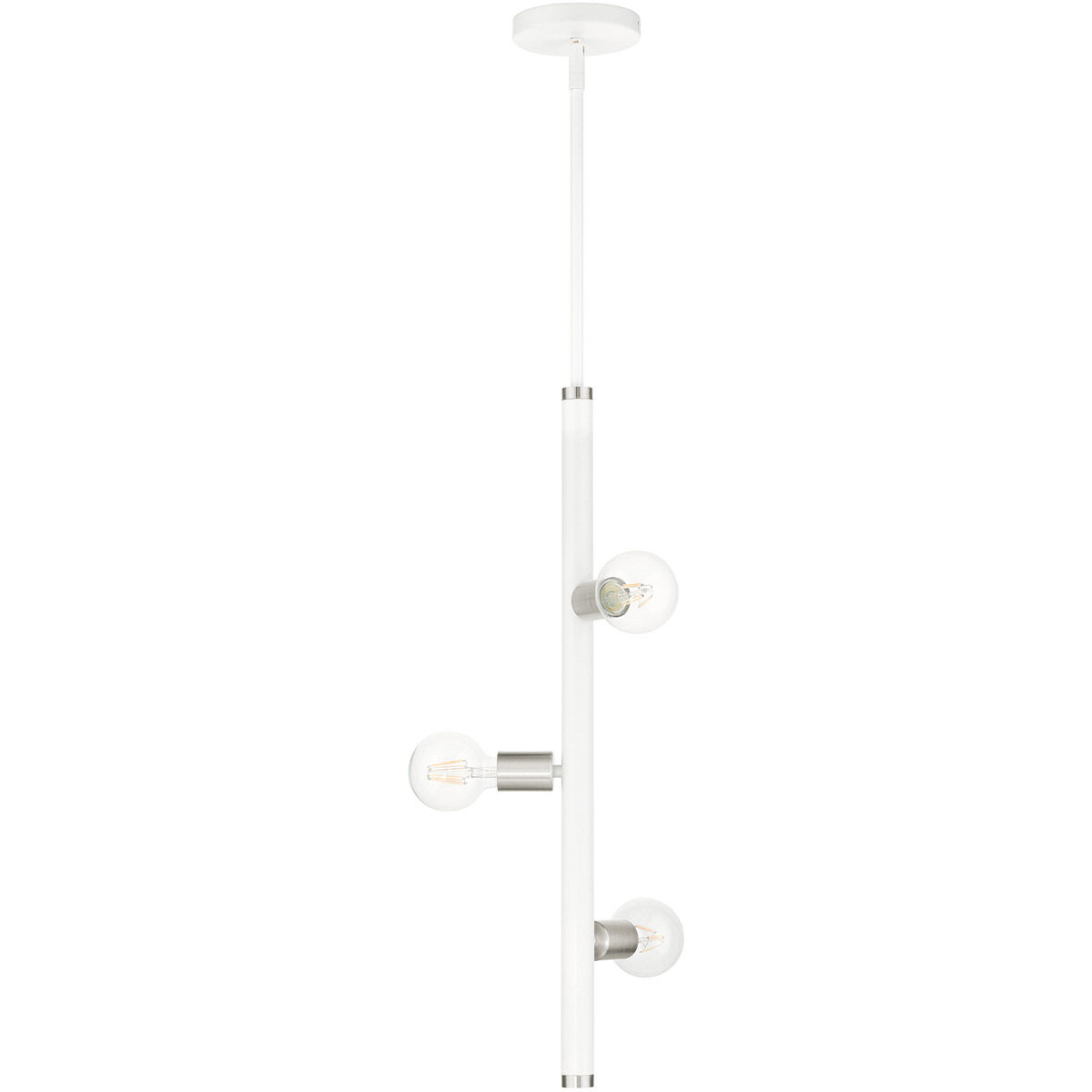 Bannister 3 Light 6 inch White Pendant Ceiling Light