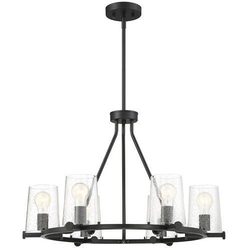 Matteson 6 Light 28 inch Matte Black Chandelier Ceiling Light