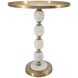 Anita 16.1 inch Gold/White Side Table