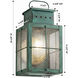Norfield 1 Light 10.13 inch Verde Green Outdoor Sconce in Seedy Glass, Brass Traditions by Innovations Lighting