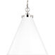 C&M by Chapman & Myers Wellfleet 1 Light 19.5 inch Matte White and Polished Nickel Pendant Ceiling Light in Matte White / Polished Nickel
