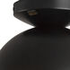 Luna Bella LED 10 inch Matte Black and Weathered Brass Flush Mount Ceiling Light