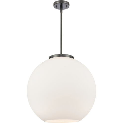 Ballston Athens 1 Light 17.75 inch Matte Black Pendant Ceiling Light in Incandescent, Matte White