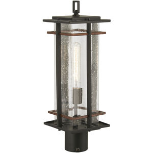 San Marcos 1 Light 20 inch Coal/Antique Copper Accents Outdoor Post Mount Lantern, Great Outdoors