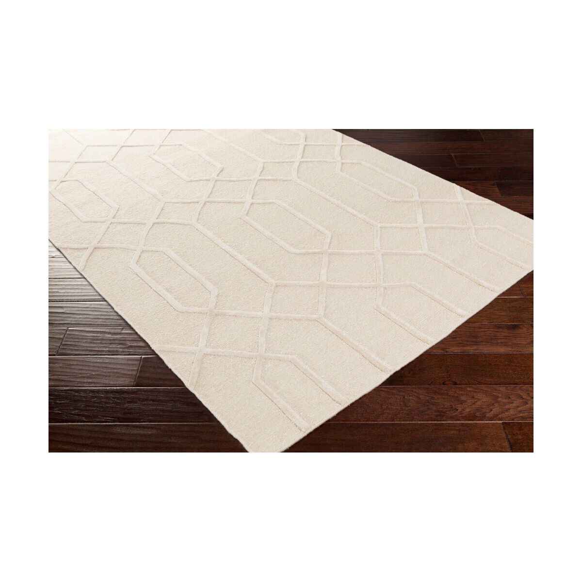 Lydia 96 X 30 inch Beige Rugs, Wool