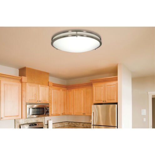 Glamour LED 24 inch Brushed Nickel Flush Mount Ceiling Light