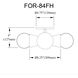 Fortuna 4 Light 8.25 inch Matte Black Flush Mount Ceiling Light