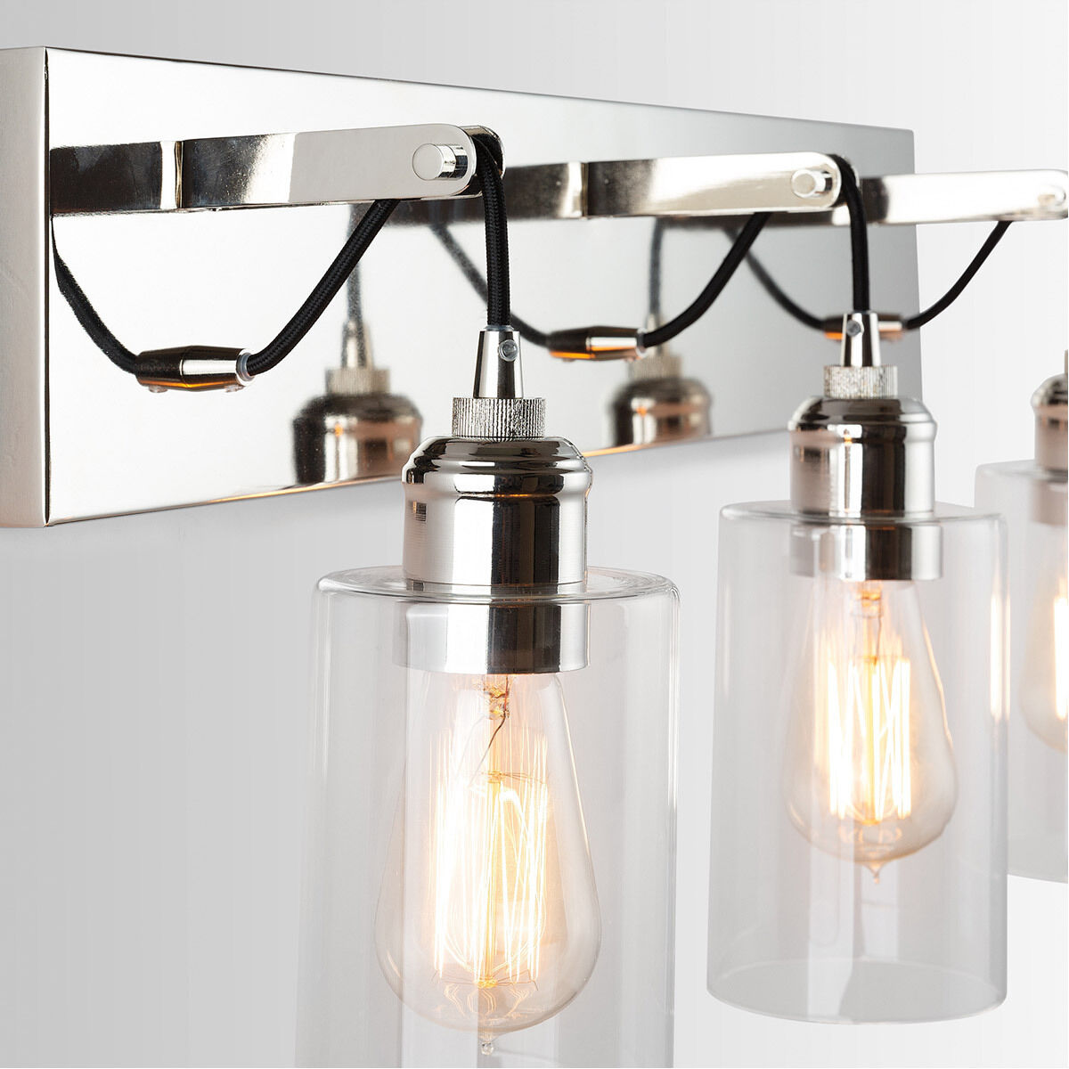 Prospero 3 Light 24 inch Polished Nickel Vanity Light Wall Light